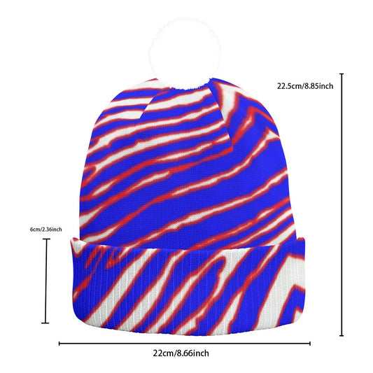 Buffalo Bills Zubaz Knitted Hat With Pom-Pom