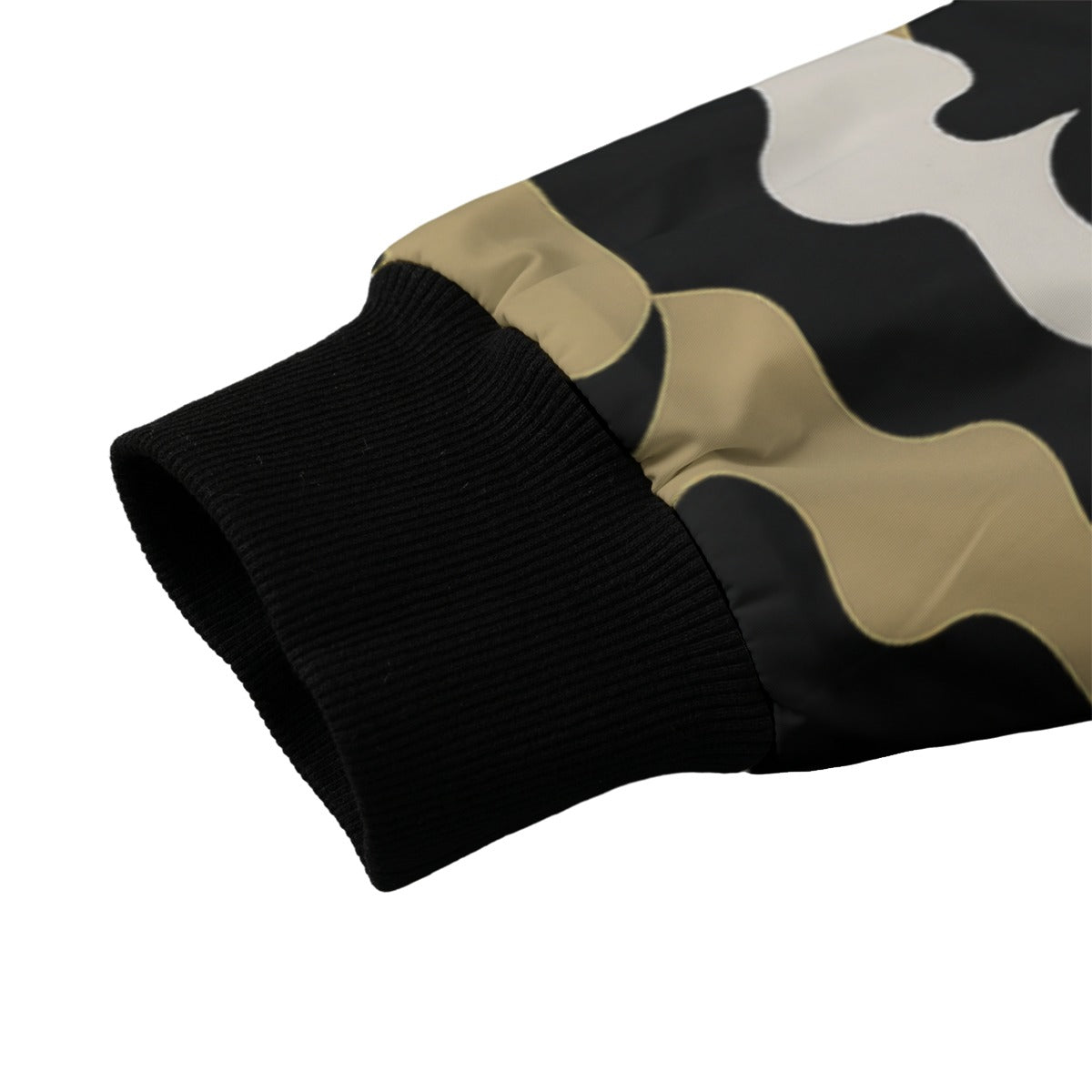 New Orleans Saints Camo Fleece Bomber Jacket – Black, Gold and White NFL Streetwear