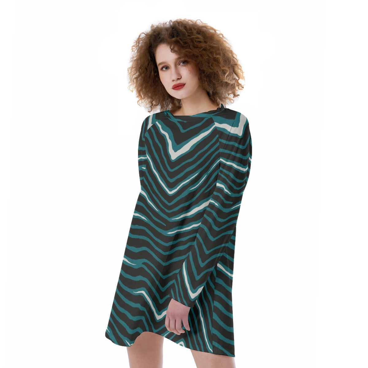 Philadelphia Football Game Day All-Over Print Women's Raglan Sleeve Dress