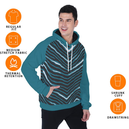 Philadelphia Football Game Day All-Over Print Men's Heavy Fleece Raglan Hoodie