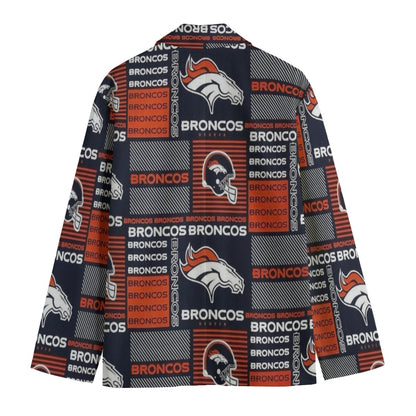 Denver Broncos suit Flat Lapel Collar Blazer
