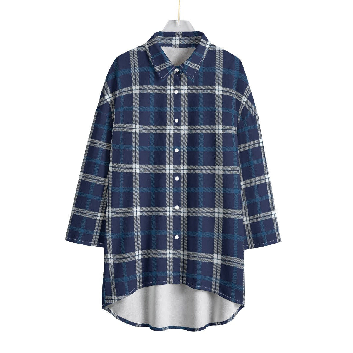 Penn State Tartan Plaid Nittany Lions  Women's Chiffon Shirt With Elbow Sleeve