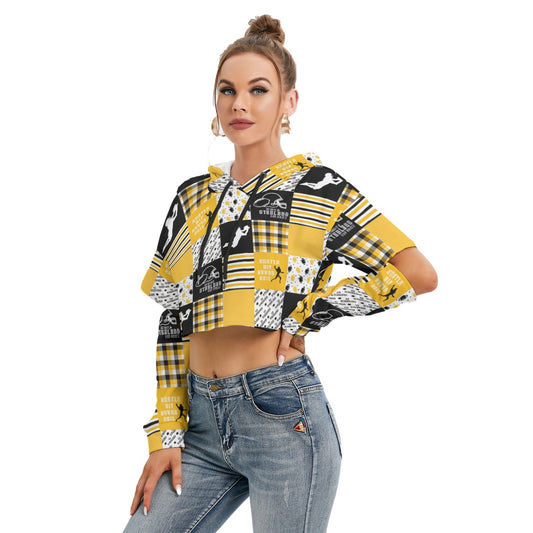 All-Over Print Women's Heavy Fleece Hoodie With Hollow Out Sleeve