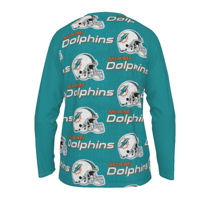Miami Football Game Day All-Over Print Men's Long Sleeve T-shirt With Raglan Sleeve