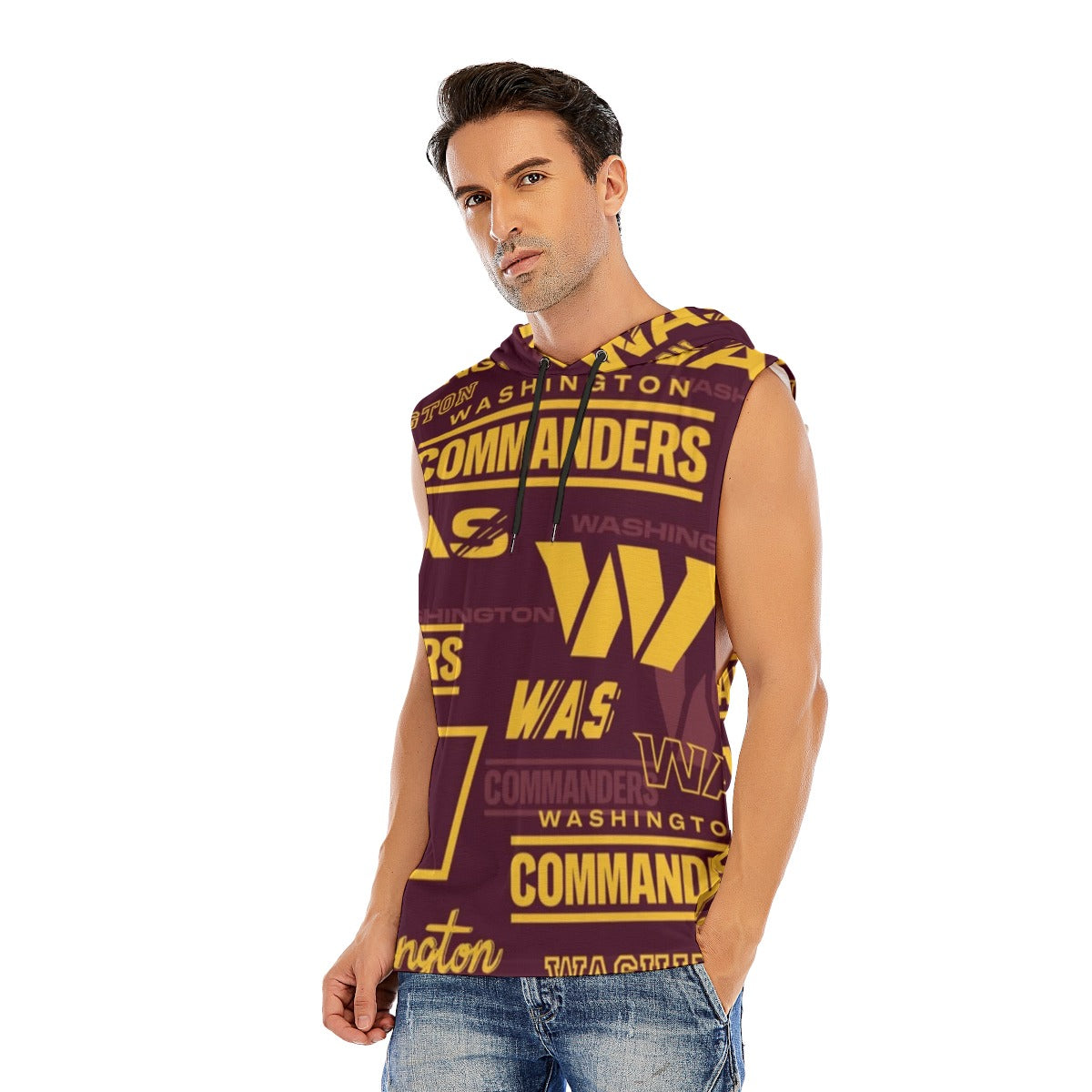 Washington Commanders Men’s Sleeveless Pullover Hoodie