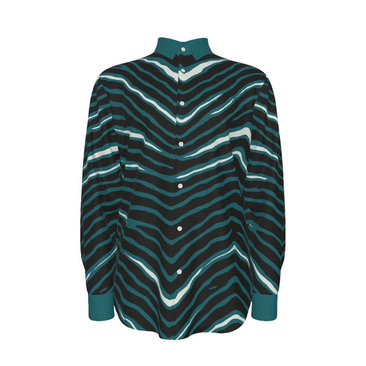 Philadelphia Football Game Day All-Over Print Men's Long Sleeve Shirt | 115GSM Cotton poplin
