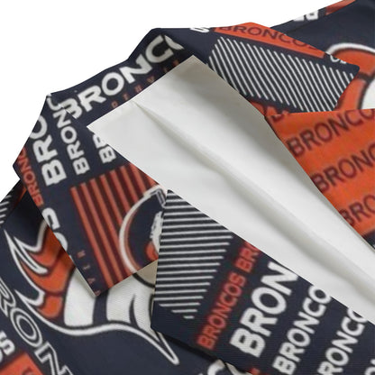 Denver Broncos suit Flat Lapel Collar Blazer