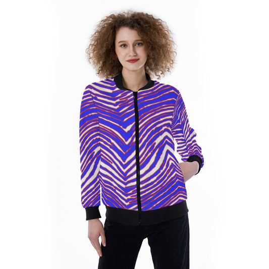 Buffalo Bills Zubaz Women's Ribbed Stand-up Collar Jacket