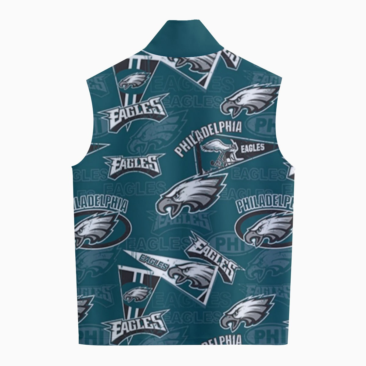 Philadelphia Football Game Day All-Over Print Men's Stand-up Collar Vest