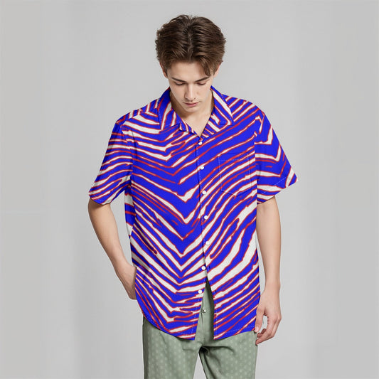 Buffalo Bills Zubaz Hawaiian Shirt With Pocket|115GSM Cotton poplin