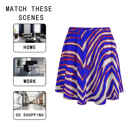 Buffalo Bills Zubaz  Women's Bazyrey Skirts With pocket