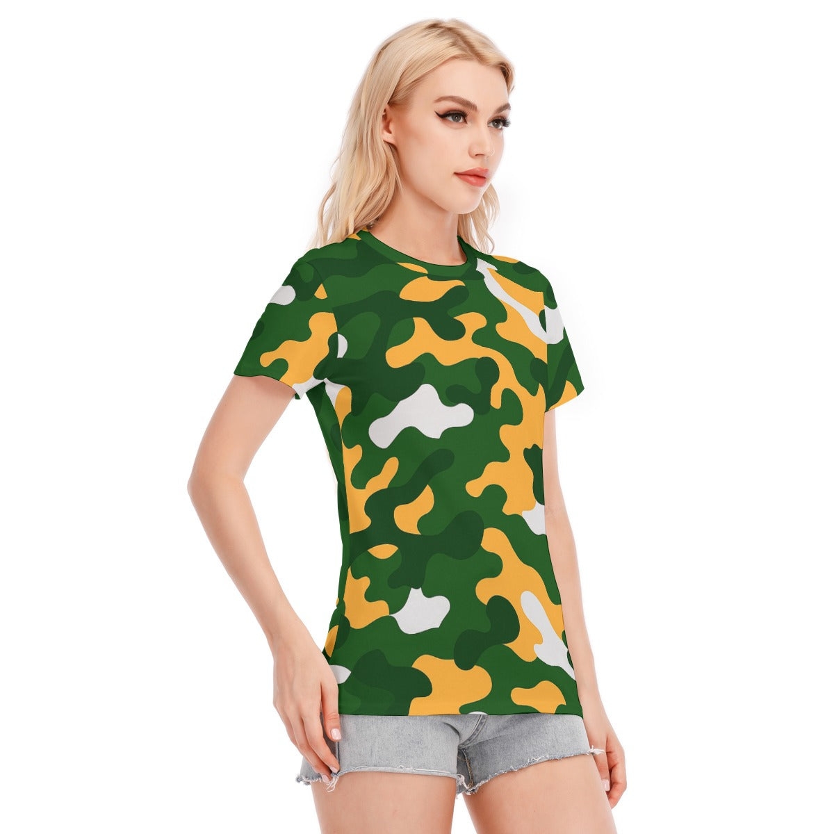 Green Bay Football Game Day All-Over Print Women's Round Neck T-Shirt | 190GSM Cotton