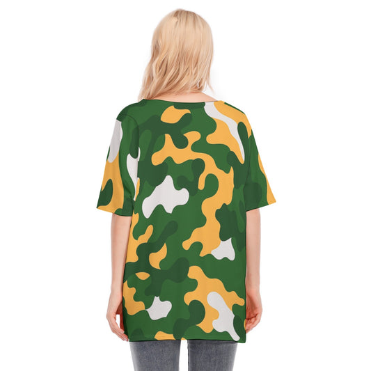 Green Bay Football Game Day All-Over Print Women's Bat Sleeves Blouse | 190GSM Cotton