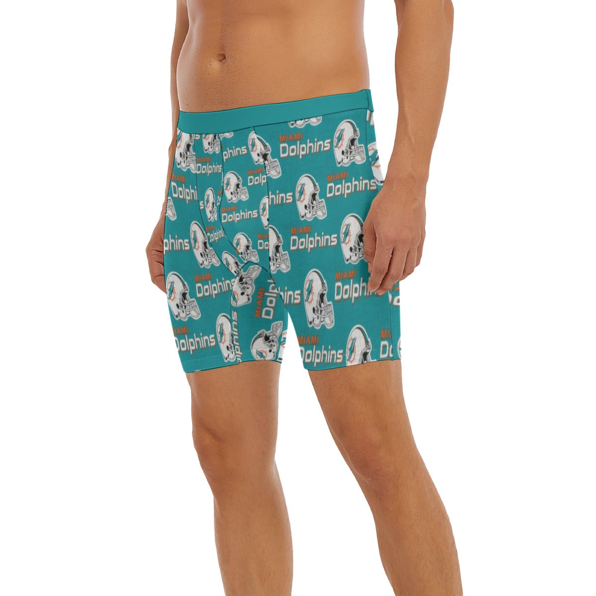Miami Football Game Day All-Over Print Men's Long Boxer Briefs