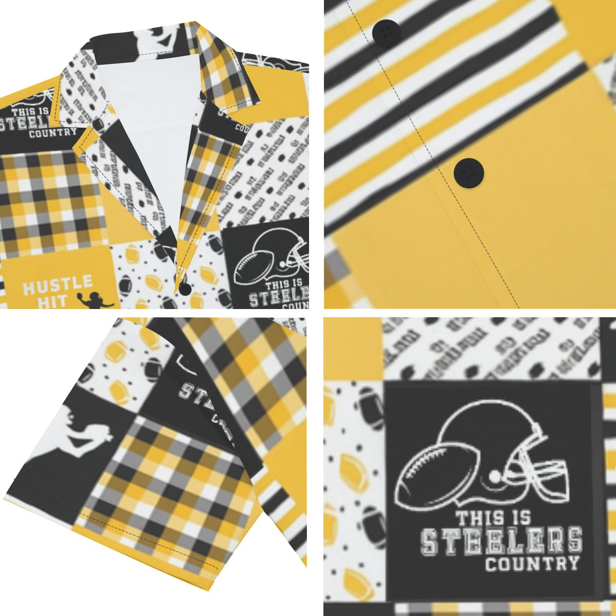 Pittsburgh Steelers All-Over Print Men's Deep V-neck Short Sleeve T-shirt