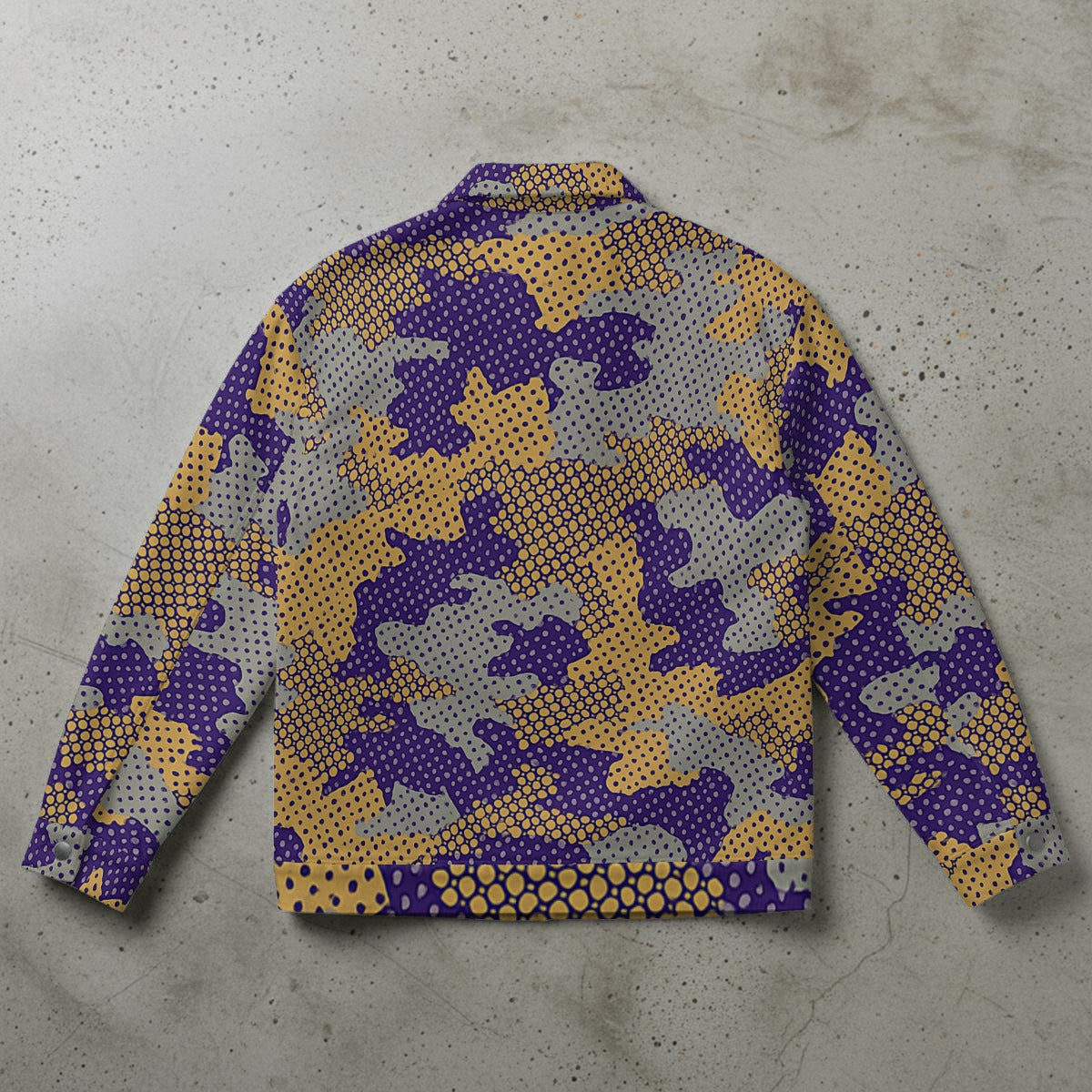 Urban Legend Washington Purple Gold Camo Unisex Collared Jacket