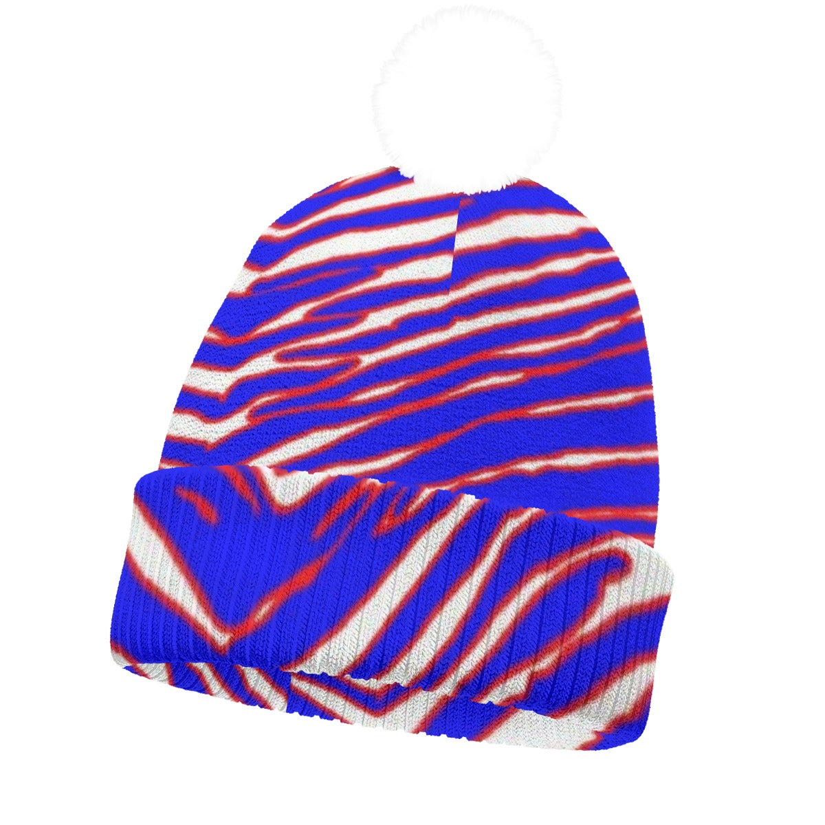 Buffalo Bills Zubaz Knitted Hat With Pom-Pom