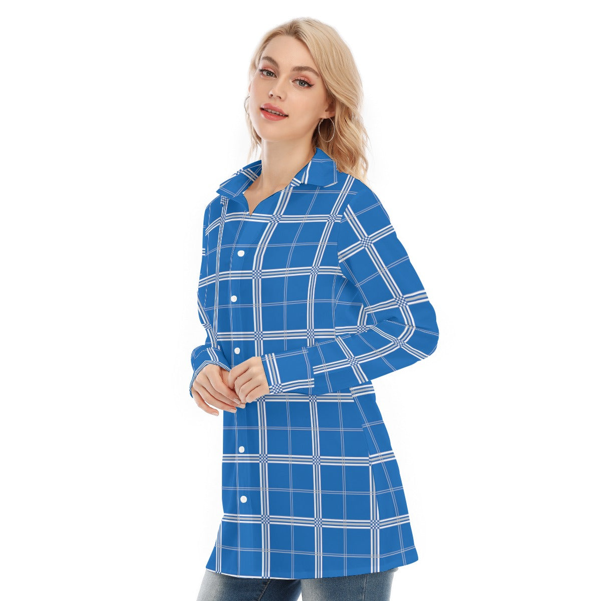 Kentucky Tartan Plaid Wildcats Women's Long Shirt