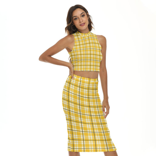 All-Over Print Women's Tank Top & Split High Skirt Set