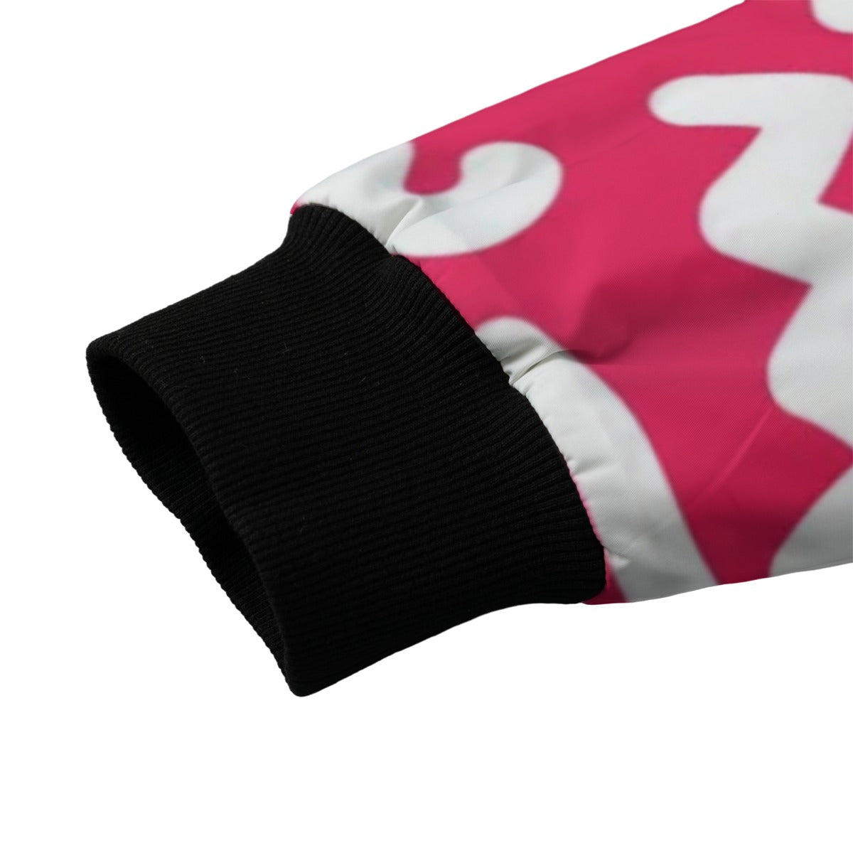 Urban Legend 90s Street Icons – Memphis Red Seamless Pattern Fleece Bomber Jacket