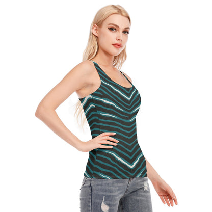 Philadelphia Football Game Day All-Over Print Women's Racer Vest | 190GSM Cotton