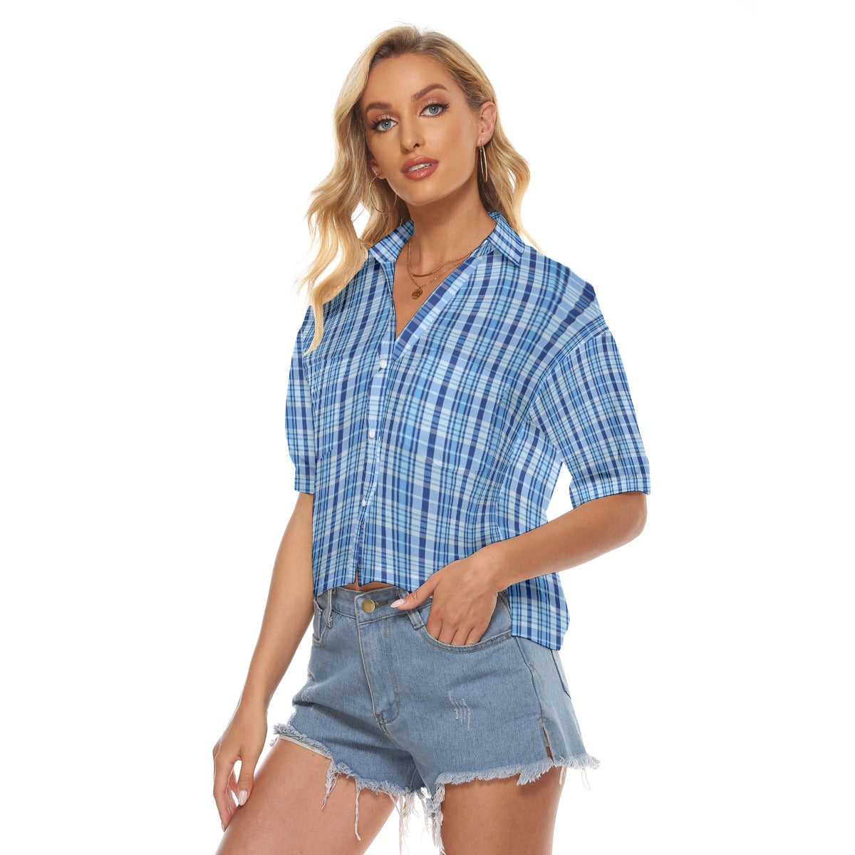 North Carolina Tartan Plaid Tar Heels Women's V-neck Shirts