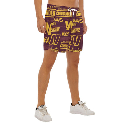 Washington Commanders Men's Side Split Running Sport Shorts