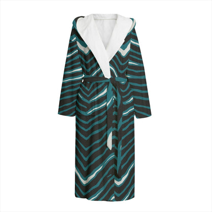 Philadelphia Football Game Day All-Over Print Unisex Flannel Hooded bathrobe