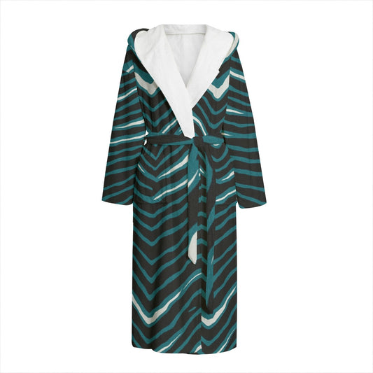 Philadelphia Football Game Day All-Over Print Unisex Flannel Hooded bathrobe