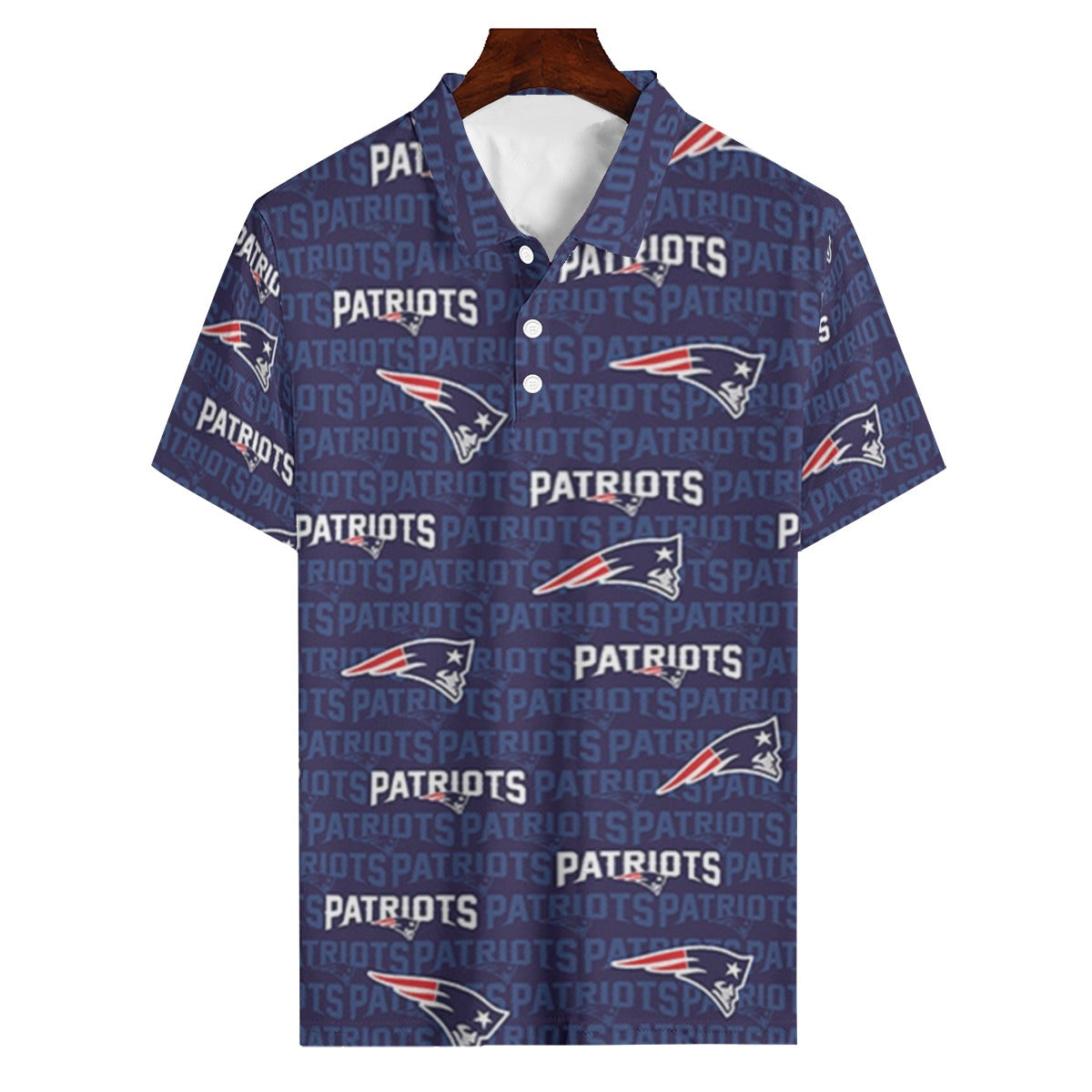 New England Football Game Day All-Over Print Men's Polo Shirt | 180GSM