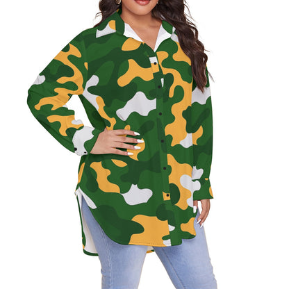 Green Bay Football Game Day All-Over Print Women's Shirt With Long Sleeve(Plus Size)