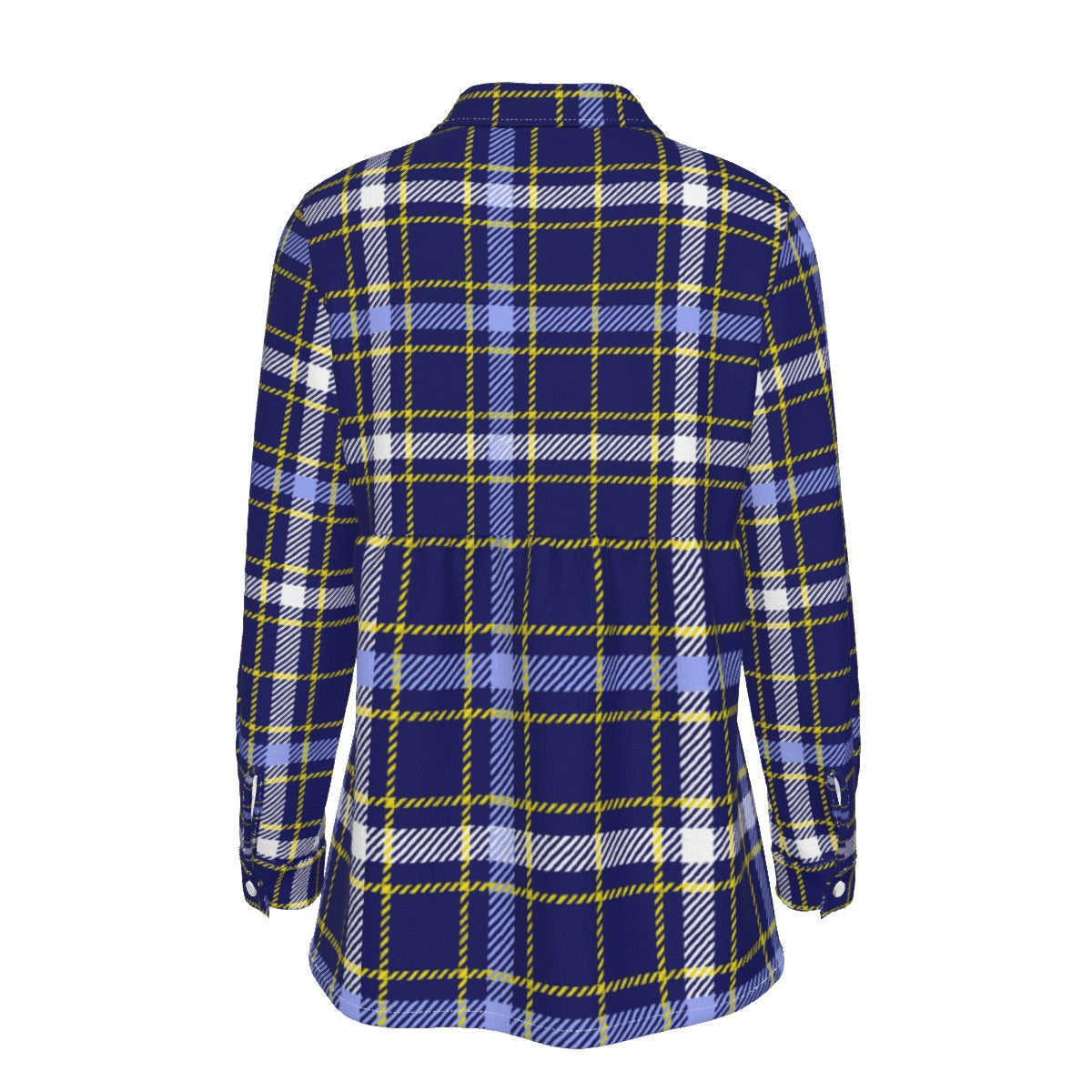 Michigan Tartan Plaid Wolverines Women's Elastic-Back Shirt