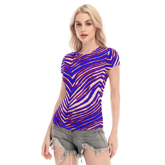 Buffalo Bills Zubaz Women's Short Sleeve Mesh Blouse