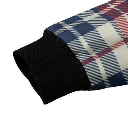 Urban Legend Tartan Plaid Fleece Bomber Jacket