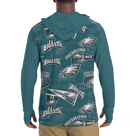 Philadelphia Football Game Day All-Over Print Men's Sunscreen  Sports Hoodie With Thumb Holes