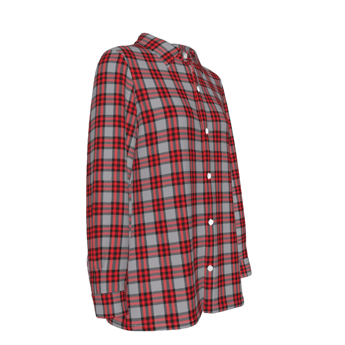 Ohio State Tartan Plaid Buckeyes Women's Elastic-Back Shirt