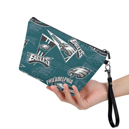 Philadelphia Football Game Day Cosmetic Bag With Black Handle