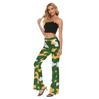 Green Bay Football Game Day All-Over Print Women's Skinny Flare Pants