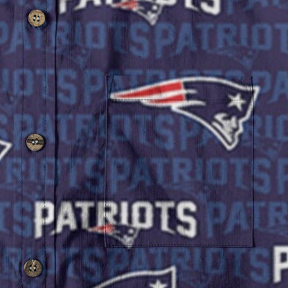New England Football Game Day All-Over Print Men's Breathable Cotton Shirt|125GSM