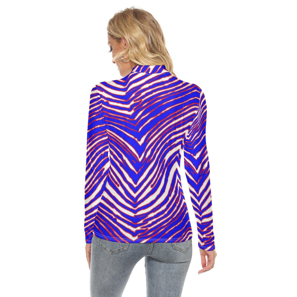 All Over Print Women's Stretchable Turtleneck Top