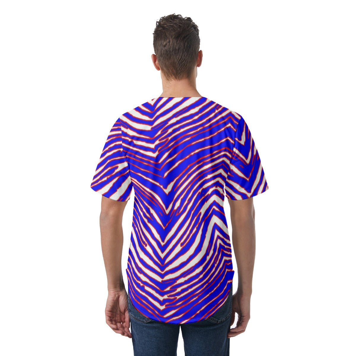 Buffalo Bills Zubaz Men's Short Sleeve Baseball Jersey