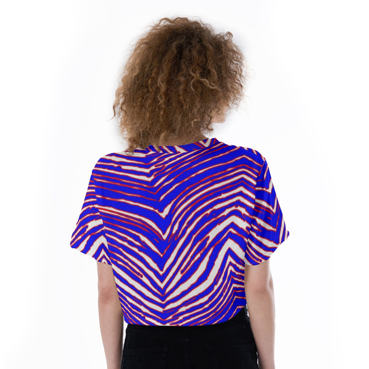 Buffalo Bills Zubaz Cropped T-Shirt