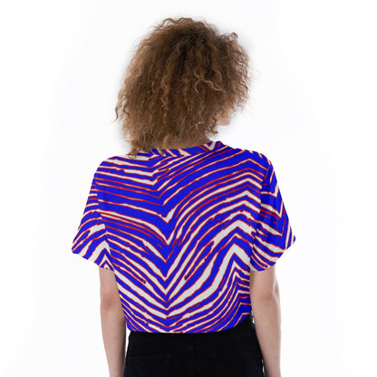 Buffalo Bills Zubaz Cropped T-Shirt
