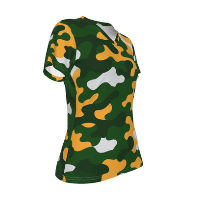 Green Bay Football Game Day All-Over Print V-neck Women's T-shirt