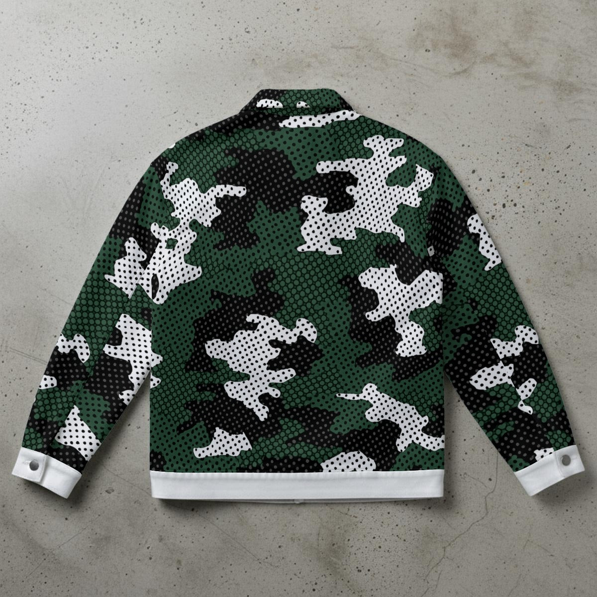 Urban Legend Michigan State Green White Camo Unisex Collared Jacket