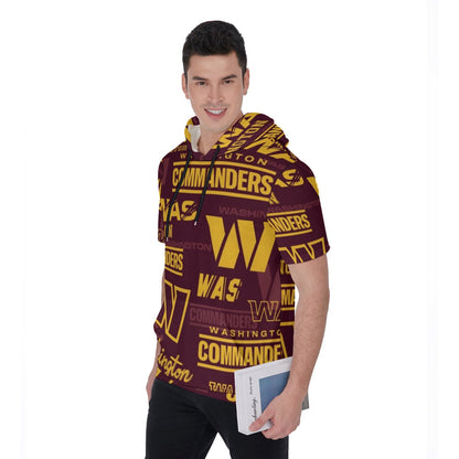 Washington Commanders Men's Short Sleeve Hoodie T-Shirt