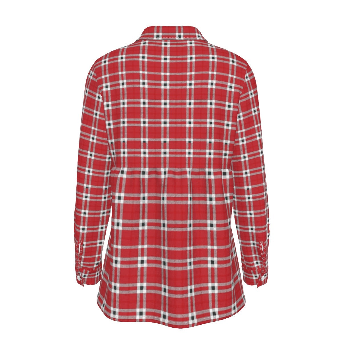 Houston Tartan Plaid Cougars Women's Elastic-Back Shirt