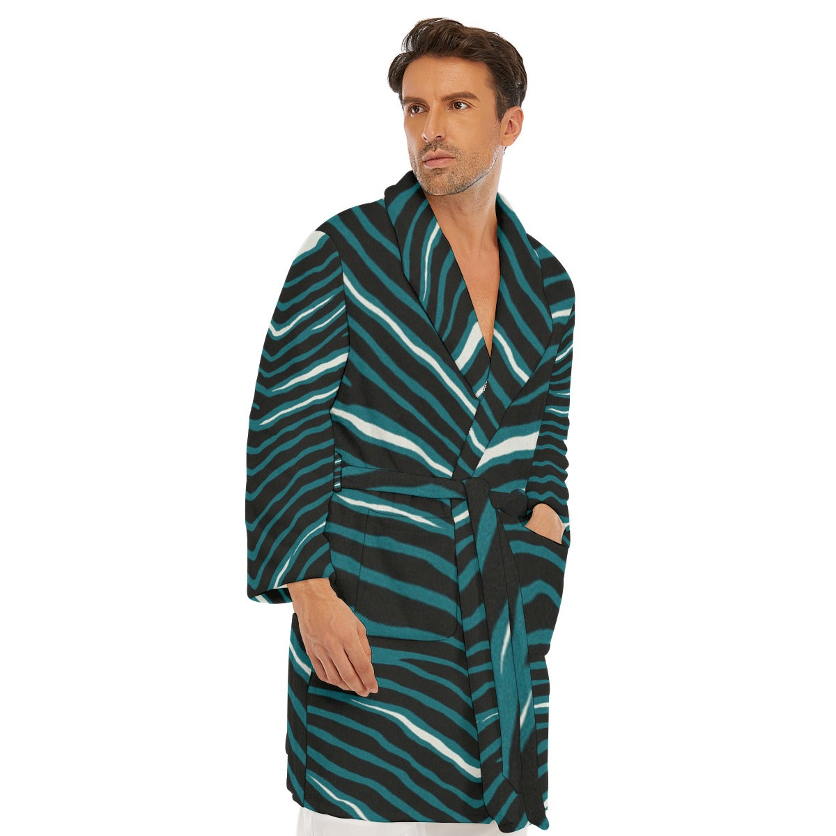 Philadelphia Football Game Day All-Over Print Men's Borg Fleece Robe
