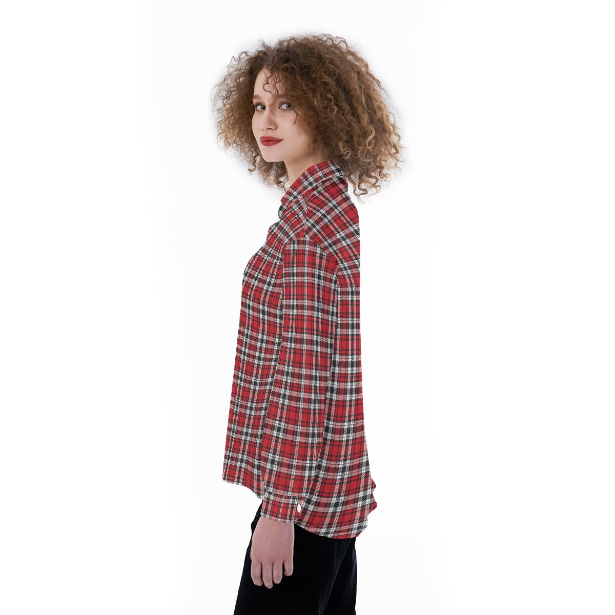 Louisville Tartan Plaid Cardinals Women's Satin Shirt