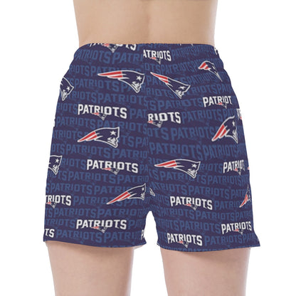 New England Football Game Day All Over Print Wide Waistband Sport Shorts